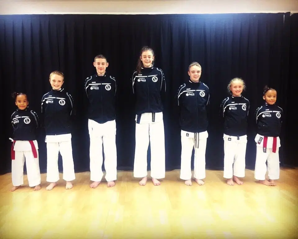 Evolution Karate Academy in ILECS sponsored kits