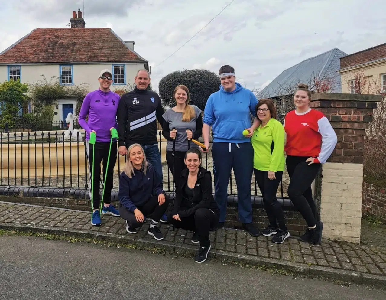 ILECS staff in sports gear raising for Sport Relief