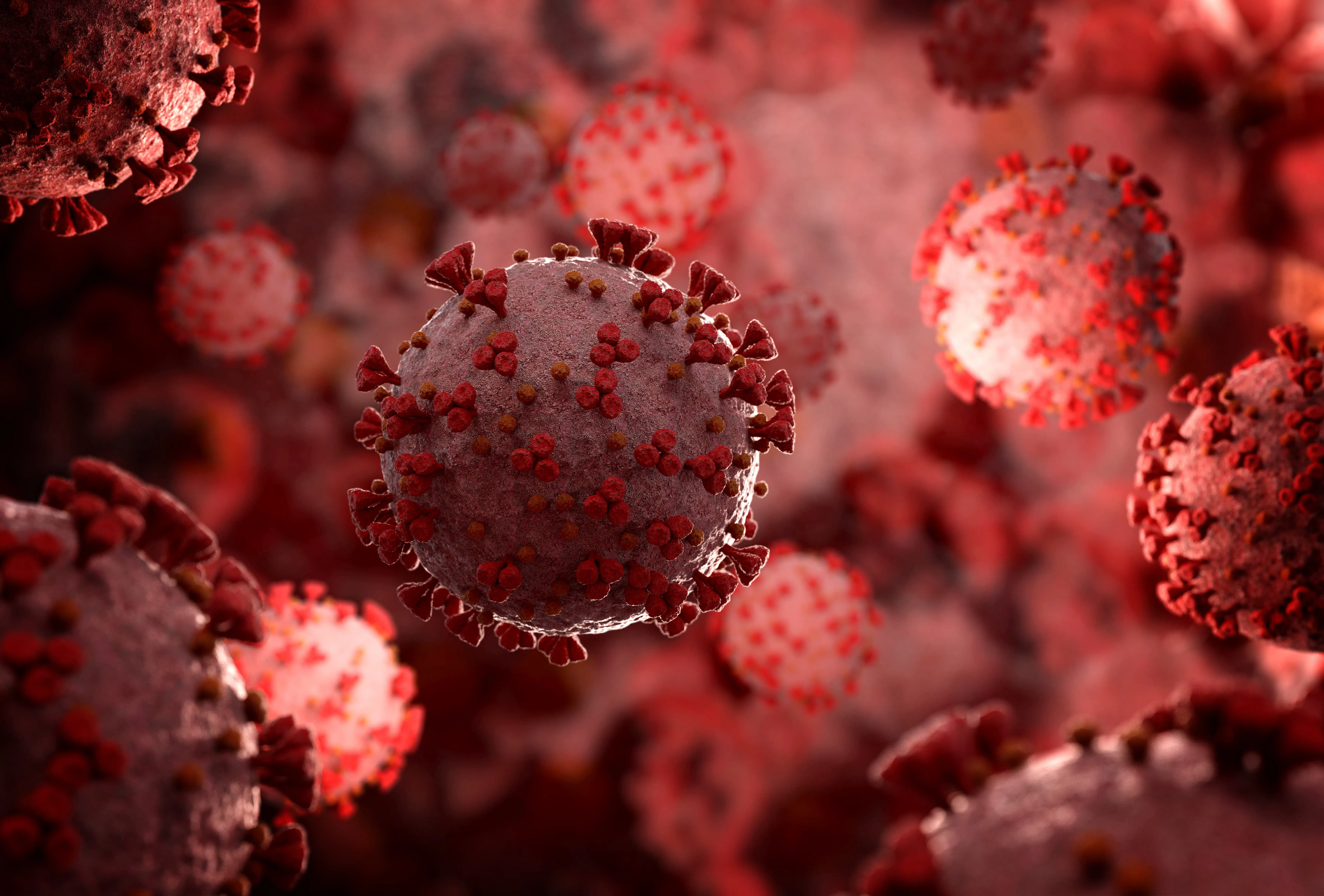 3D image of virus on a microscopic level