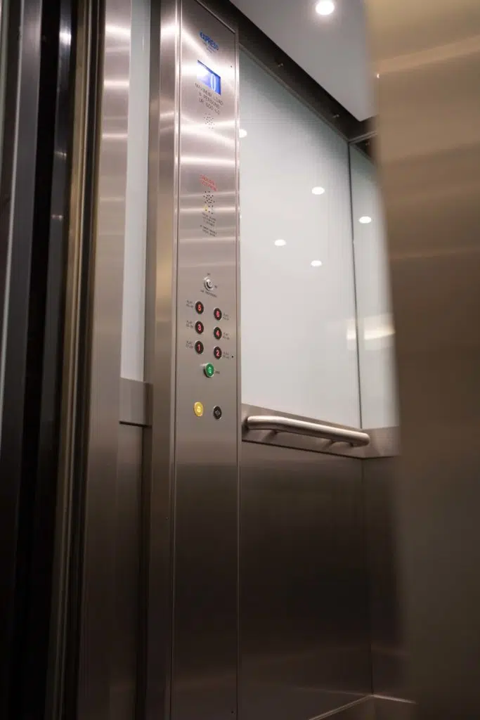 Image of the inside of the Kensington Heights lift